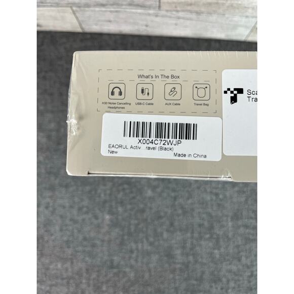 New EAORUL ACTIVE NOISE Cancelling H30 Headphones Black With Bag & Cables NIB - Picture 6 of 7